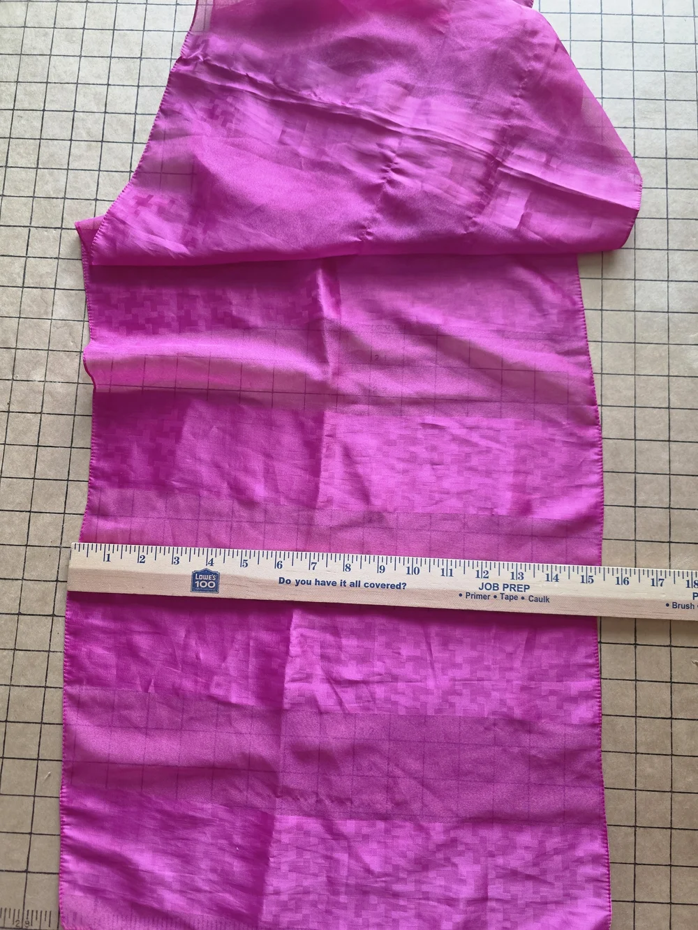 Vintage Leslie Fay Fuchsia Pink Houndstooth Sheer Long Scarf Wrap 15.5”x66”